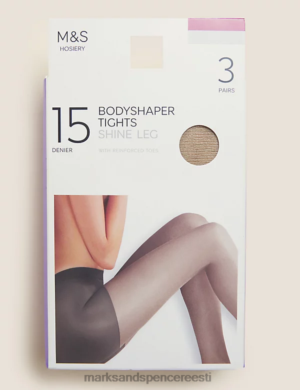 pesu ee Marks & Spencer unisex 3pk 15 denjee keha vormivad sukkpüksid kahvatu opaal NZTRN4447