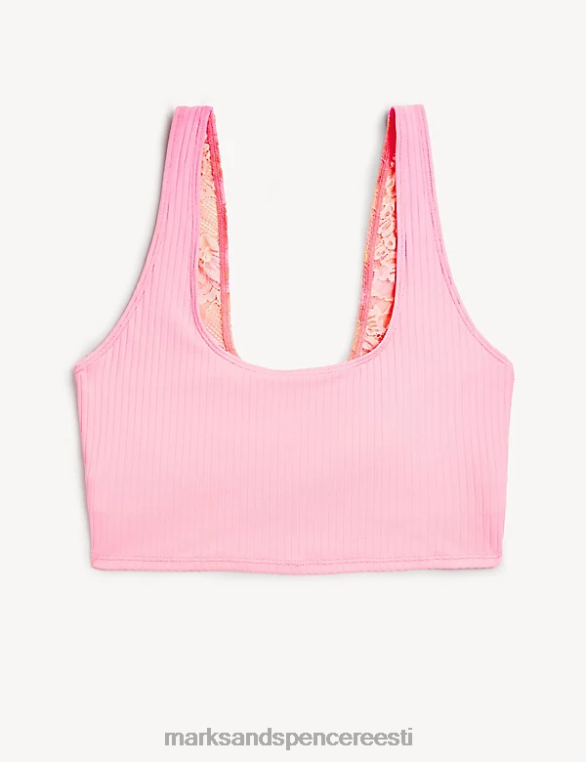 pesu ee Marks & Spencer unisex meia ribipitsist crop top roosa segu NZTRN4245
