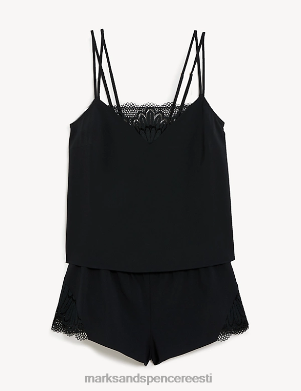 pesu ee Marks & Spencer unisex nova pits camisole lühike komplekt must NZTRN4536