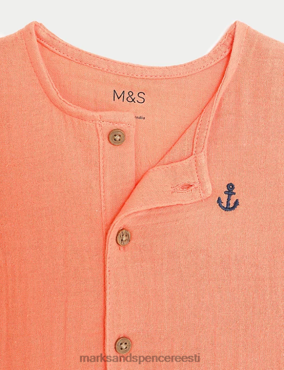 Riietus ee Marks & Spencer unisex puhtast puuvillast romper aprikoos NZTRN7573