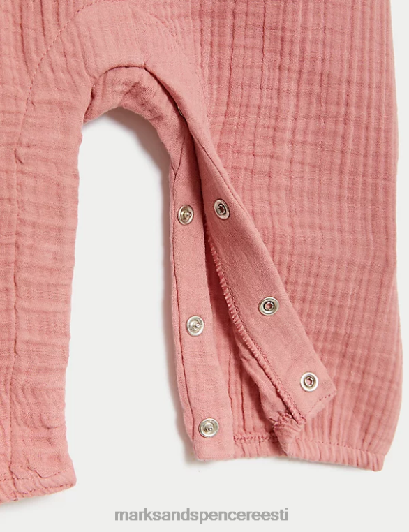 Riietus ee Marks & Spencer unisex puhtast puuvillast romper roosa NZTRN7613