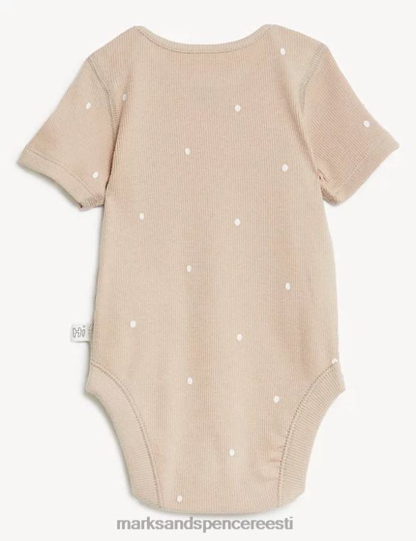 Riietus ee Marks & Spencer unisex puuvillane rikas kohapeal big hugs slogan bodysuit biskviit NZTRN7491