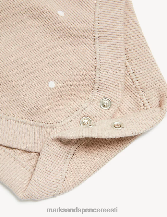Riietus ee Marks & Spencer unisex puuvillane rikas kohapeal big hugs slogan bodysuit biskviit NZTRN7491