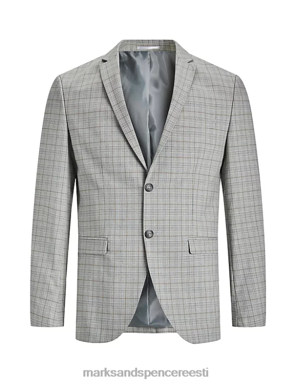 Riietus ee Marks & Spencer unisex kontrollitud ühe rinnaga bleiser hall NZTRN5906