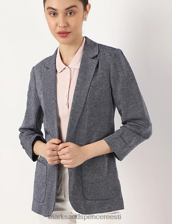 Riietus ee Marks & Spencer unisex linane tasku ees bleiser merevägi NZTRN2438