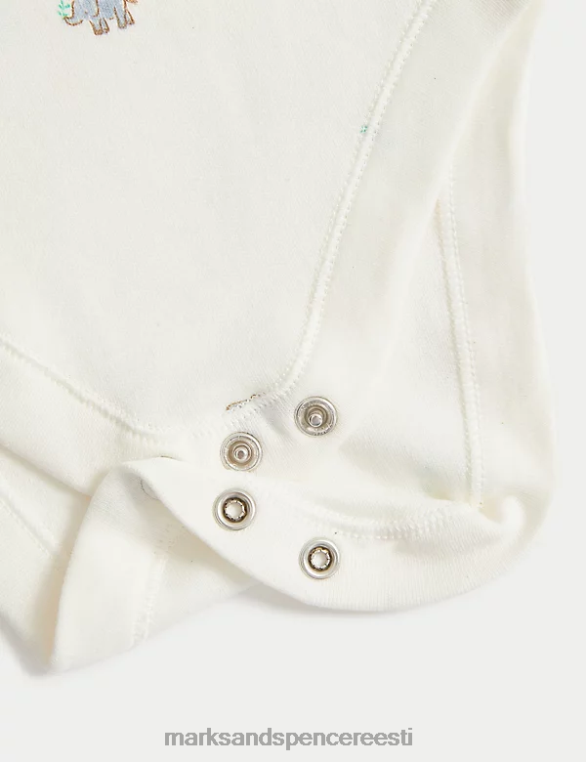Riietus ee Marks & Spencer unisex 3pk puhtast puuvillast elevanditrükiga bodyd jääsinine NZTRN7493