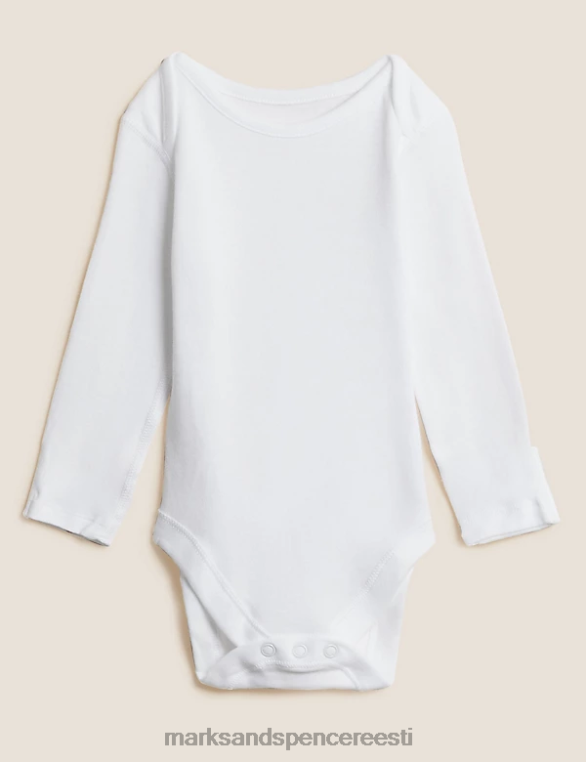 Riietus ee Marks & Spencer unisex 5pk puhtast puuvillast bodyd valge NZTRN7436