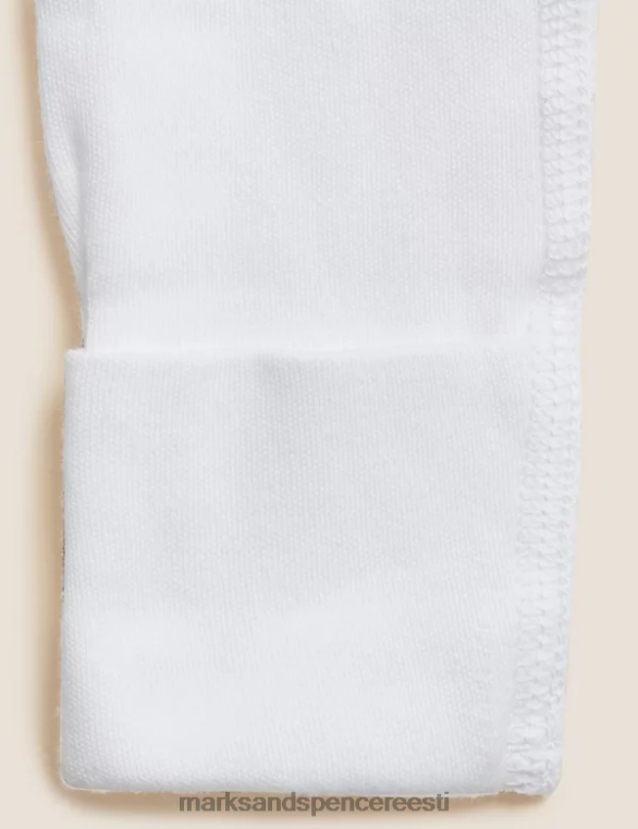 Riietus ee Marks & Spencer unisex 5pk puhtast puuvillast bodyd valge NZTRN7436
