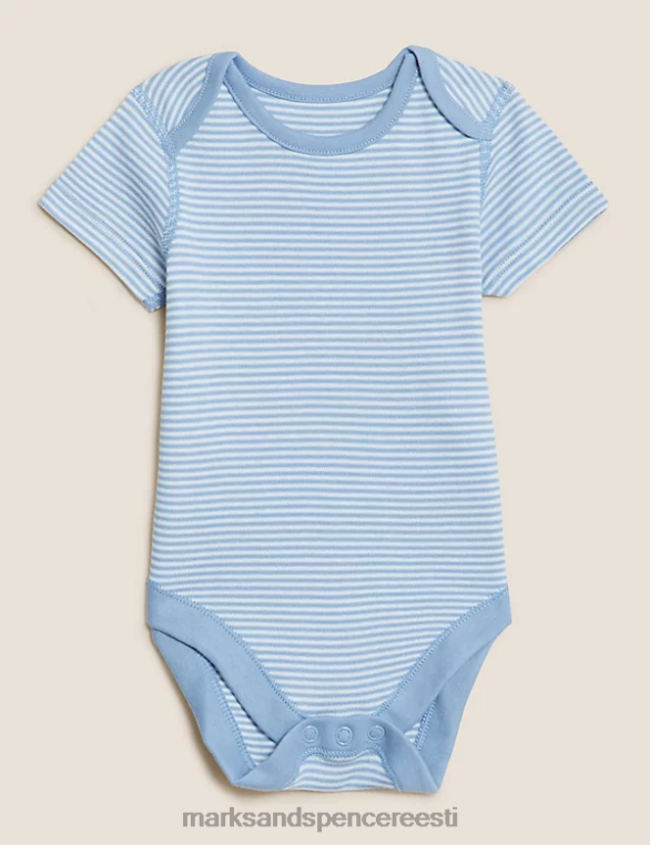 Riietus ee Marks & Spencer unisex 7pk puhtast puuvillast bodyd sinine segu NZTRN7383