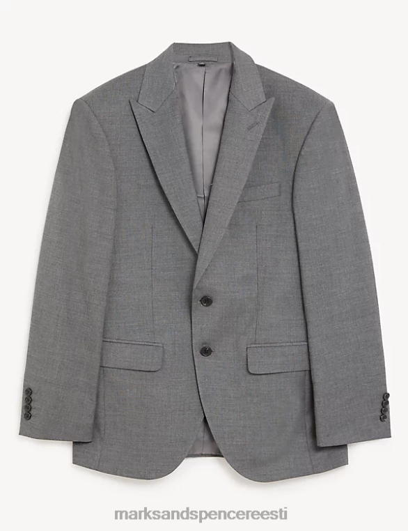 Riietus ee Marks & Spencer unisex slim fit hainahast ülikonna jope venitus hõbehall NZTRN6171