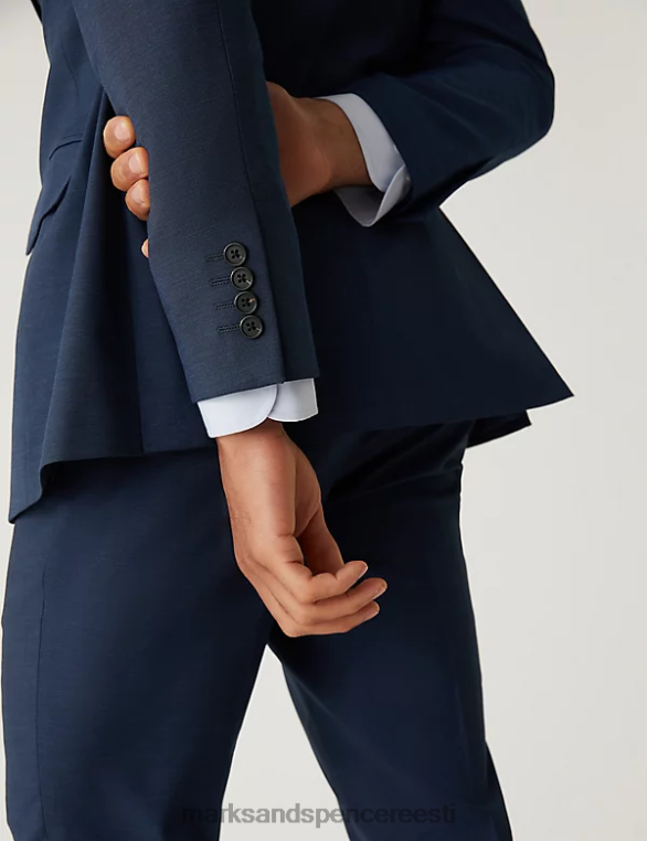 Riietus ee Marks & Spencer unisex slim fit hainahast ülikonna jope venitus indigo NZTRN5801