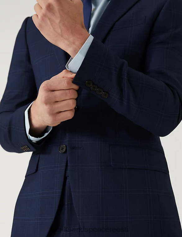 Riietus ee Marks & Spencer unisex slim fit tšekiülikonna jope sinine NZTRN5855