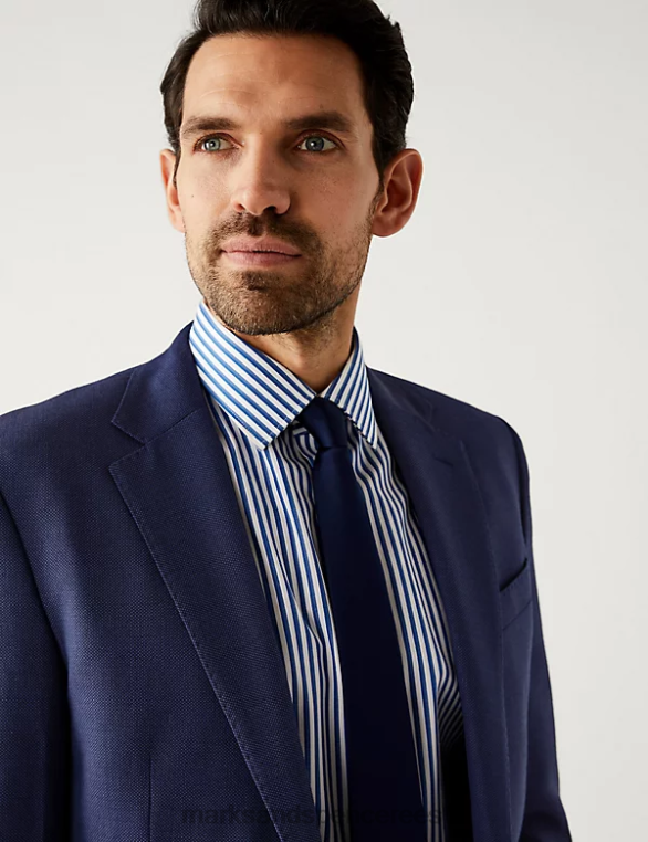Riietus ee Marks & Spencer unisex tavalise sobivusega puhtast villast ülikonna jope sinine NZTRN5750