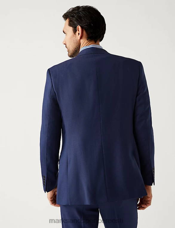 Riietus ee Marks & Spencer unisex tavalise sobivusega puhtast villast ülikonna jope sinine NZTRN5750
