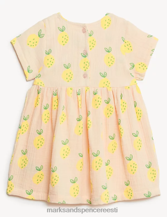 Riietus ee Marks & Spencer unisex puhtast puuvillast sidruni kleit virsik NZTRN7720