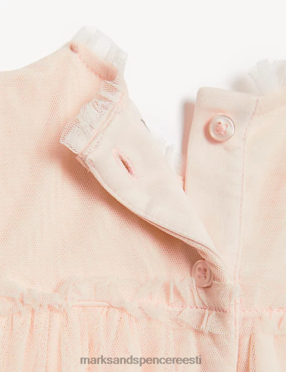 Riietus ee Marks & Spencer unisex tüll lillega tikitud kleit roosa NZTRN7635