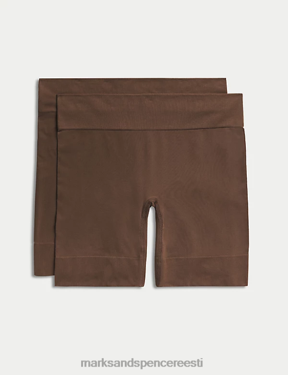 Riietus ee Marks & Spencer unisex 2pk hõõrdumisevastased lühikesed püksid rikas kvarts NZTRN3947