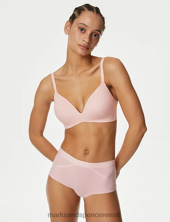 Riietus ee Marks & Spencer unisex 3pk body define high rise lühikesed püksid pehme roosa NZTRN3841