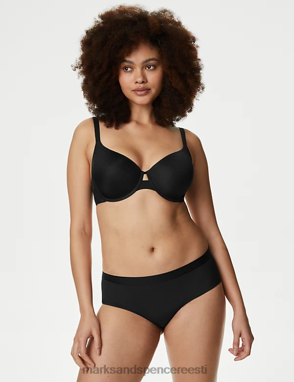 Riietus ee Marks & Spencer unisex 3pk body define madala tõusuga lühikesed püksid must NZTRN3898