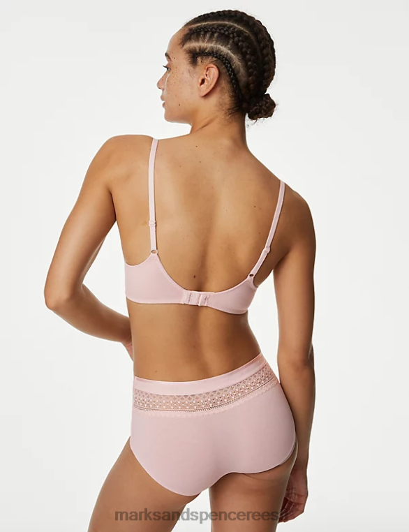 Riietus ee Marks & Spencer unisex 3pk puuvillased kõrged lühikesed püksid pehme roosa NZTRN4533