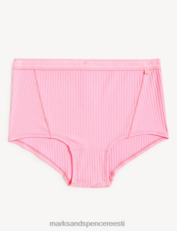 Riietus ee Marks & Spencer unisex meia kõrge vöökohaga lühikesed püksid roosa NZTRN4405