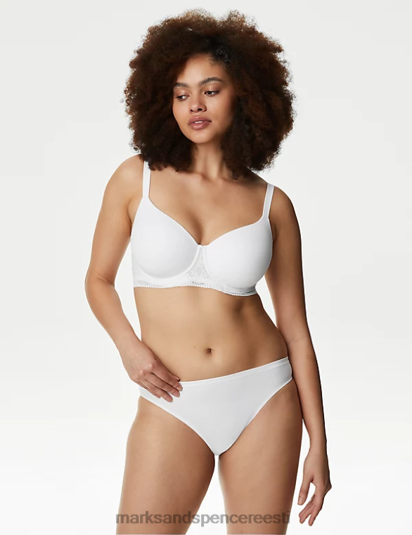 Riietus ee Marks & Spencer unisex 3-osalised pehmed kõrge säärega püksid valge NZTRN4371