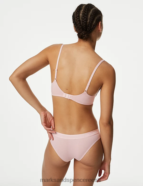 Riietus ee Marks & Spencer unisex 3 tk puuvillased brasiilia püksid pehme roosa NZTRN3870