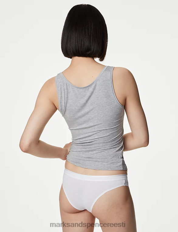 Riietus ee Marks & Spencer unisex 3 tk puuvillased brasiilia püksid valge segu NZTRN4280
