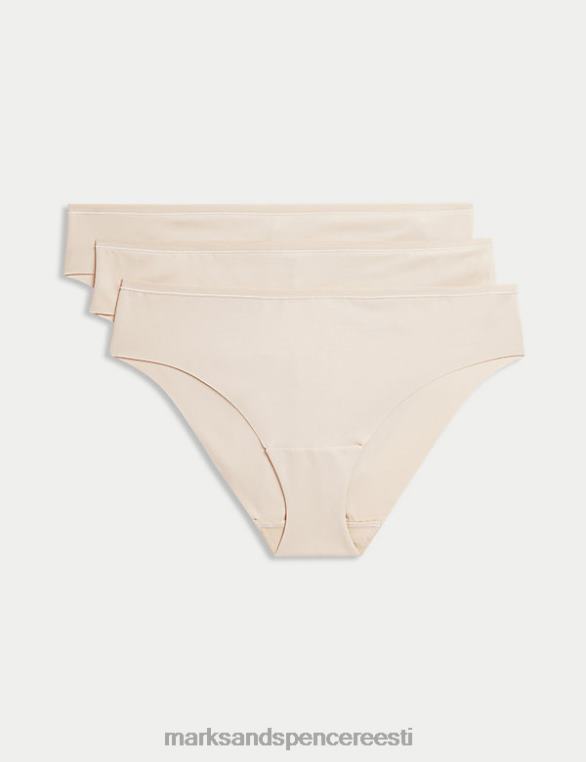 Riietus ee Marks & Spencer unisex 3pk no vpl flexifit brasiilia püksid opaal NZTRN3954