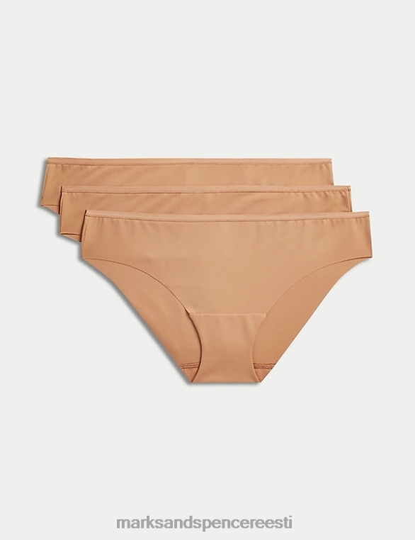 Riietus ee Marks & Spencer unisex 3pk no vpl flexifit brasiilia püksid rikkalik merevaik NZTRN3951