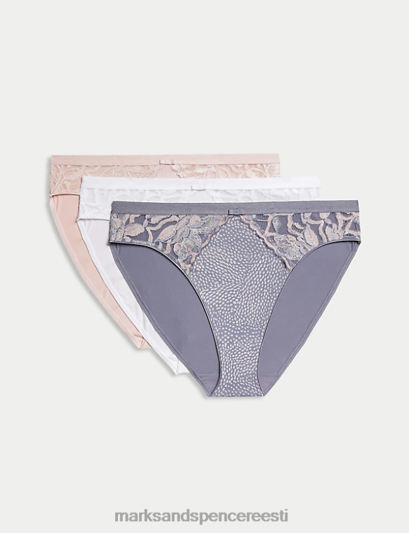 Riietus ee Marks & Spencer unisex 3pk wildblooms kõrge säärega püksid keskhall NZTRN4018
