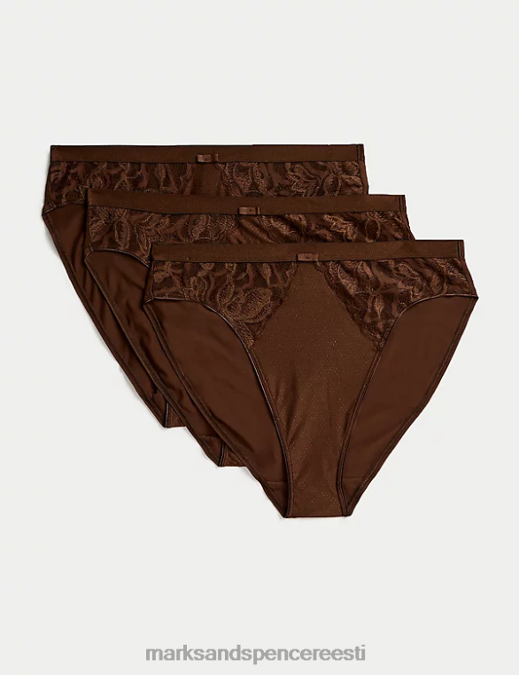 Riietus ee Marks & Spencer unisex 3pk wildblooms kõrge säärega püksid rikas kvarts NZTRN4016