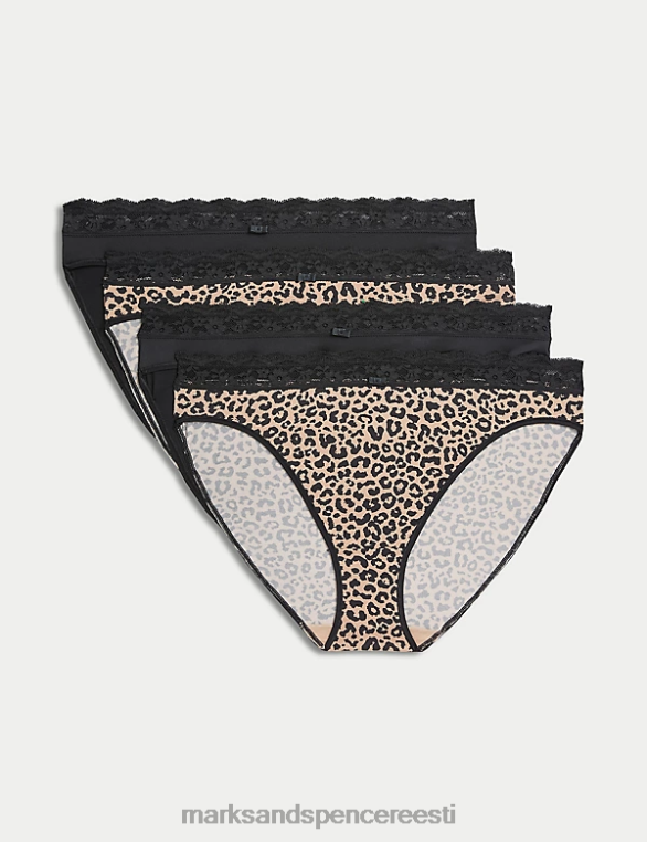 Riietus ee Marks & Spencer unisex 4pk kõrged püksid must NZTRN3901