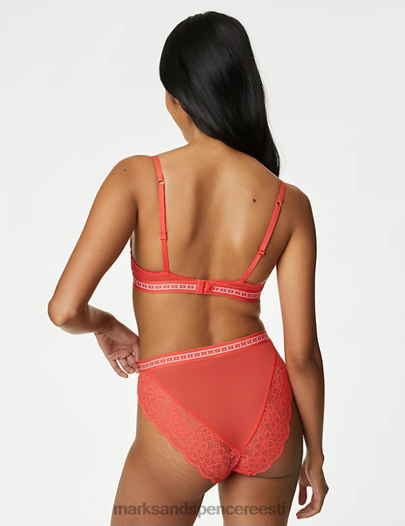 Riietus ee Marks & Spencer unisex cleo pitsist kõrge vöökohaga kõrge säärega püksid ereoranž NZTRN4363
