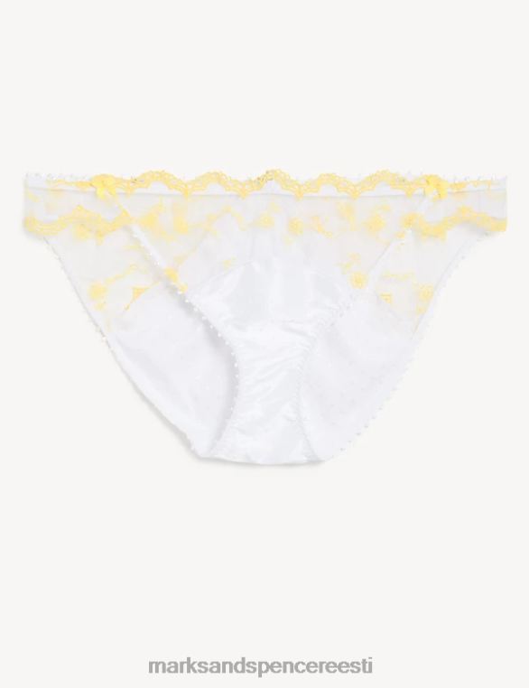Riietus ee Marks & Spencer unisex evaline tikitud bikiinipüksid valge segu NZTRN4199