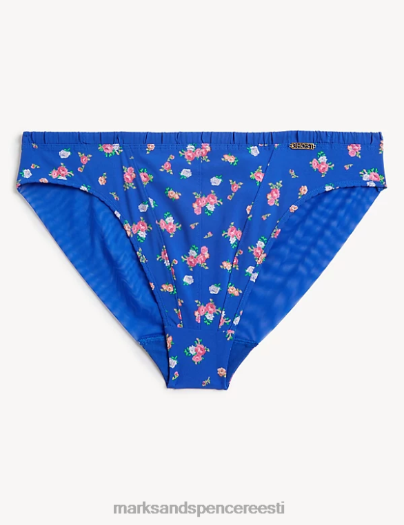Riietus ee Marks & Spencer unisex lillemustriga kõrge säärega püksid sinine segu NZTRN3975