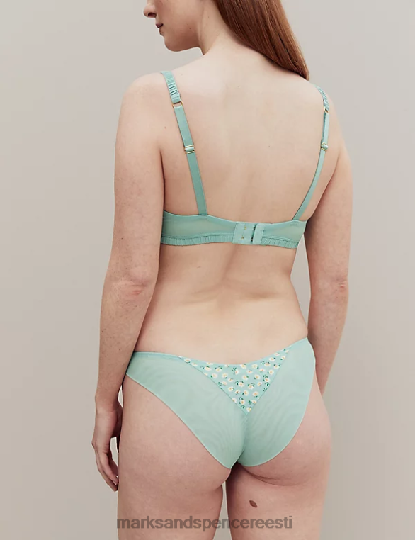 Riietus ee Marks & Spencer unisex lillemustriga miami brasiilia püksid roheline segu NZTRN4530