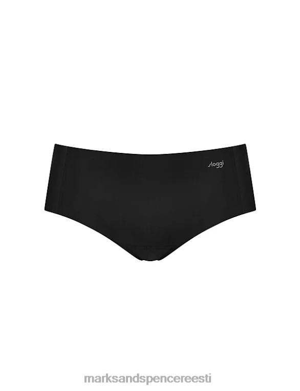 Riietus ee Marks & Spencer unisex nullitundega hipsterlikud madala tõusuga püksid must NZTRN4244