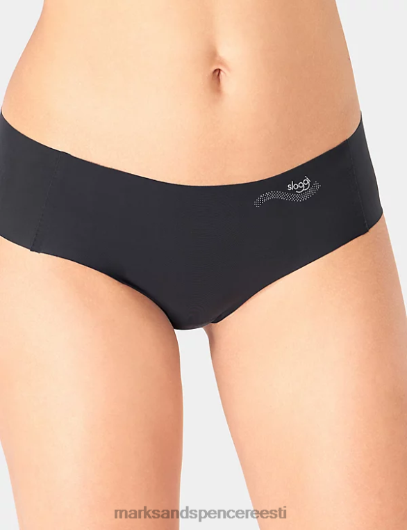 Riietus ee Marks & Spencer unisex nullitundega hipsterlikud madala tõusuga püksid must NZTRN4244