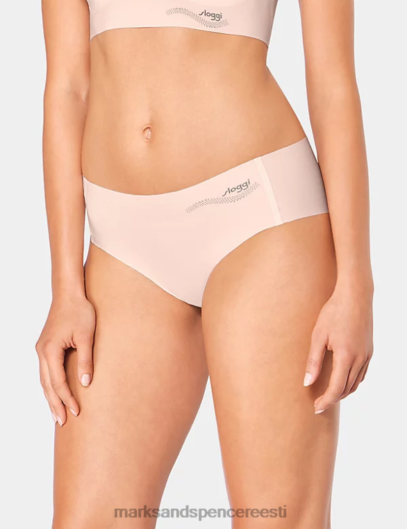 Riietus ee Marks & Spencer unisex nullitundega hipsterlikud madala tõusuga püksid valge NZTRN4636