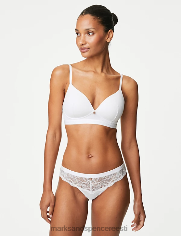 Riietus ee Marks & Spencer unisex pitsilised brasiilia lounge-püksid valge NZTRN4308