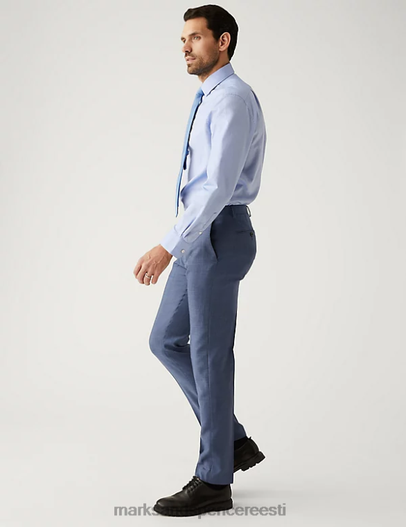 Riietus ee Marks & Spencer unisex slim fit puhtast villast tšekkülikonna püksid kerge õhuvägi NZTRN5181