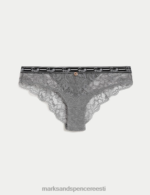 Riietus ee Marks & Spencer unisex sooniku ja pitsiga Brasiilia püksid hall mergel NZTRN4101