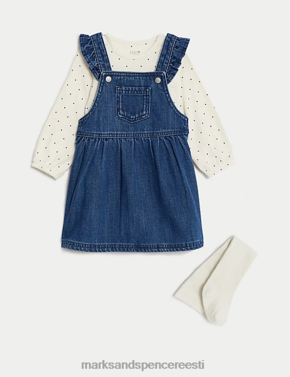 Riietus ee Marks & Spencer unisex 3 tk puuvillane rikas spot outfit denim NZTRN7708