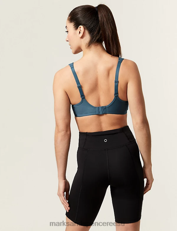 Riietus ee Marks & Spencer unisex 2pk ülima toega juhtmega spordirinnahoidjad tume türkiissinine NZTRN4107