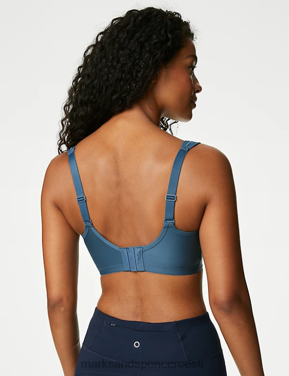 Riietus ee Marks & Spencer unisex 2pk ülima toega juhtmega spordirinnahoidjad tume türkiissinine NZTRN4416