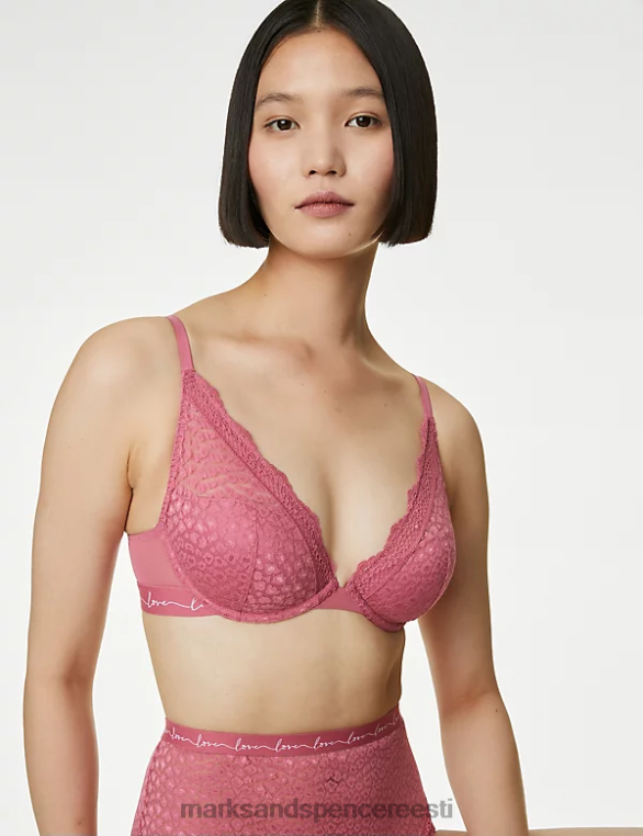 Riietus ee Marks & Spencer unisex 3 tk pitsiga traadiga sukeldusrinnahoidjad vaarikasegu NZTRN4653