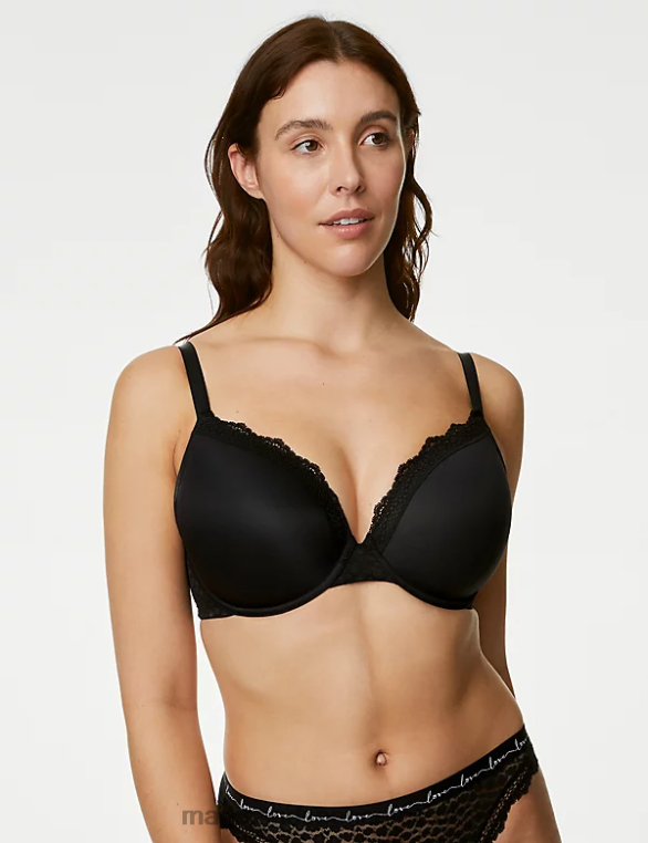 Riietus ee Marks & Spencer unisex 3pk juhtmega sukeldusrinnahoidjad must segu NZTRN4383
