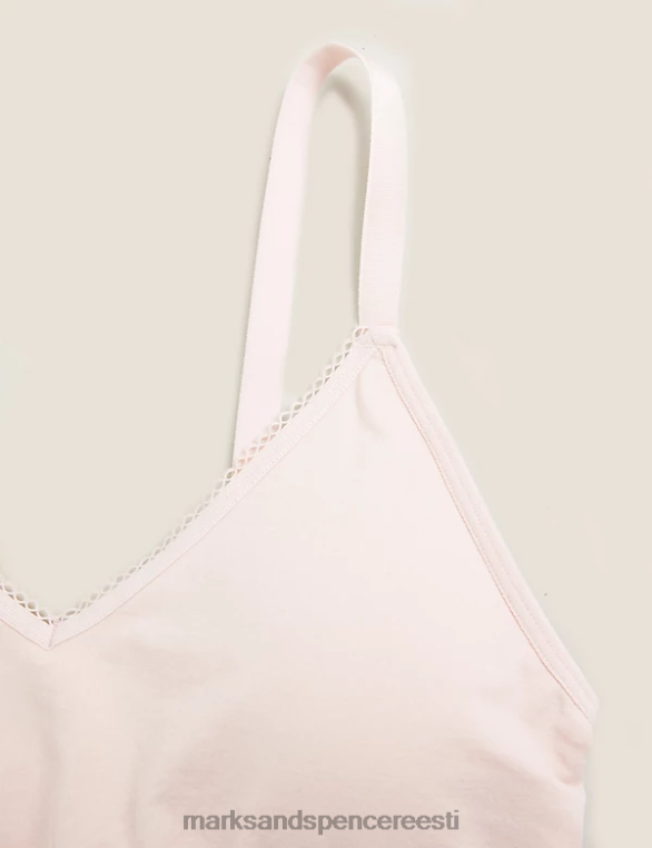 Riietus ee Marks & Spencer unisex 3pk õmblusteta juhtmeta braletid pehme roosa NZTRN4113