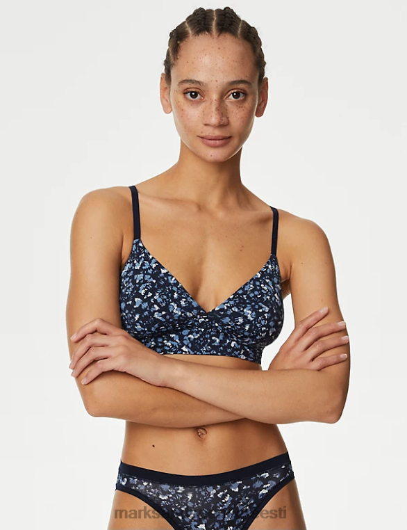Riietus ee Marks & Spencer unisex Flexifit juhtmeta bralette hall sinine NZTRN4362